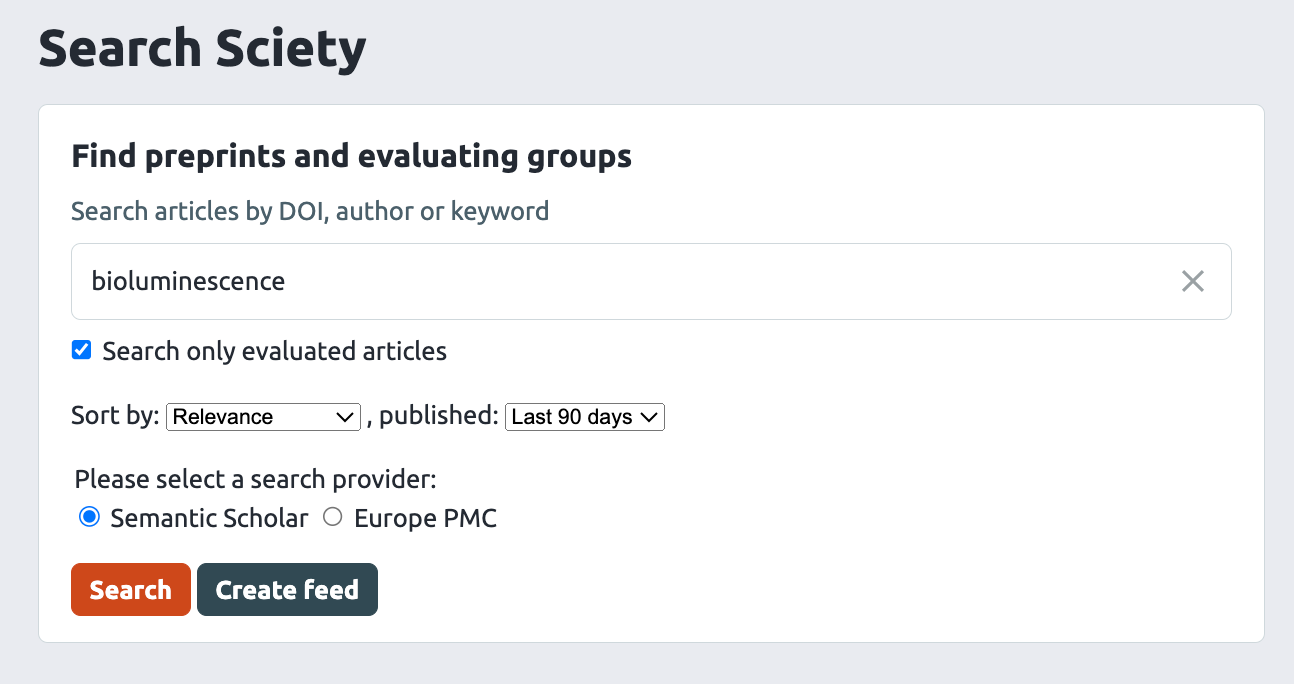 Create your own feeds in Sciety Labs